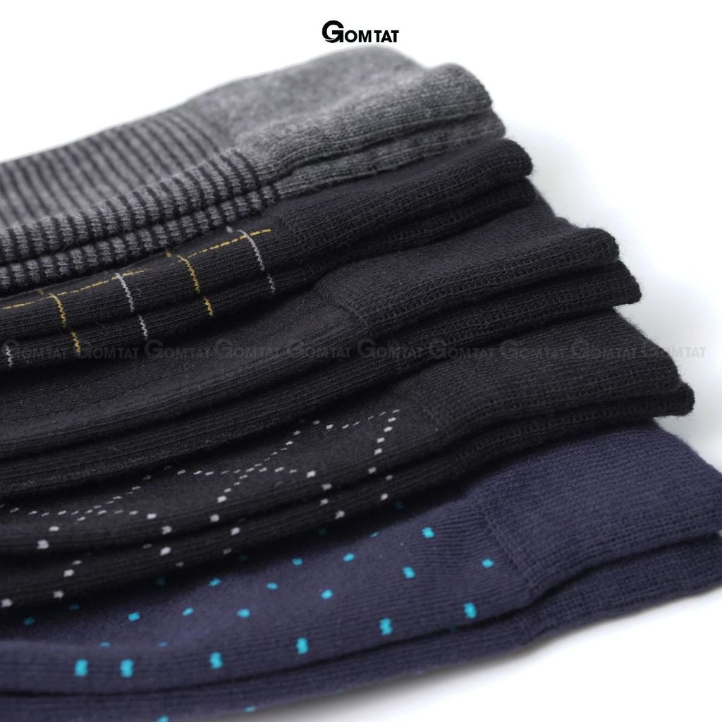 Hộp 5 đôi tất nam cao cổ đi giày tây GOMTAT mẫu MIX01, chất cotton cao cấp, hút ẩm - GOM-MIX01-CB5
