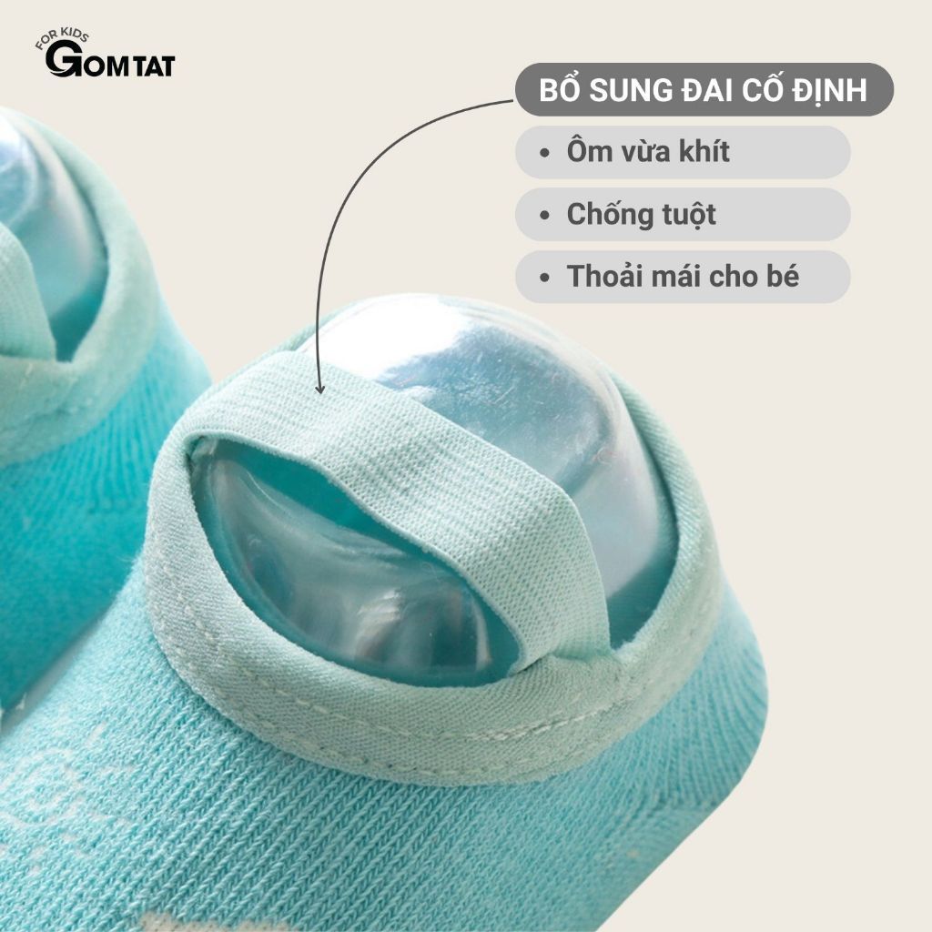 Combo 6 đôi trẻ em tập đi chống trượt GOMTAT vớ tập đi đế silicon chất liệu cotton - YIQ-C021-CB6
