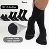 Combo 10 đôi vớ nam nữ màu đen GOMTAT, chất liệu cotton cao cấp, thoáng mát, có lớp xù êm chân - STA-5009-CB10
