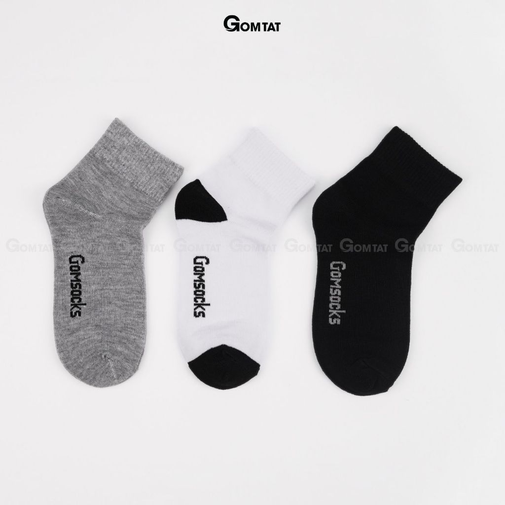 Combo 10 đôi tất cổ cao trơn màu nam nữ GOMTAT, vớ nam nữ cao cổ hút ẩm thoáng khí, khử mùi chân - GOMSOCKS-CAO-CB10