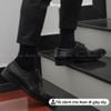 Hộp 10 đôi vớ nam cổ cao công sở GOMTAT mẫu gân chìm màu đen, chất liệu cotton, thoáng mát - GOM-TAYGANCHIM-DEN-CB10