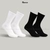 Hộp 10 đôi tất cao cổ GOMTAT mẫu trơn basic, vớ nam nữ chất cotton khử mùi êm chân - PRI-2505-CB10