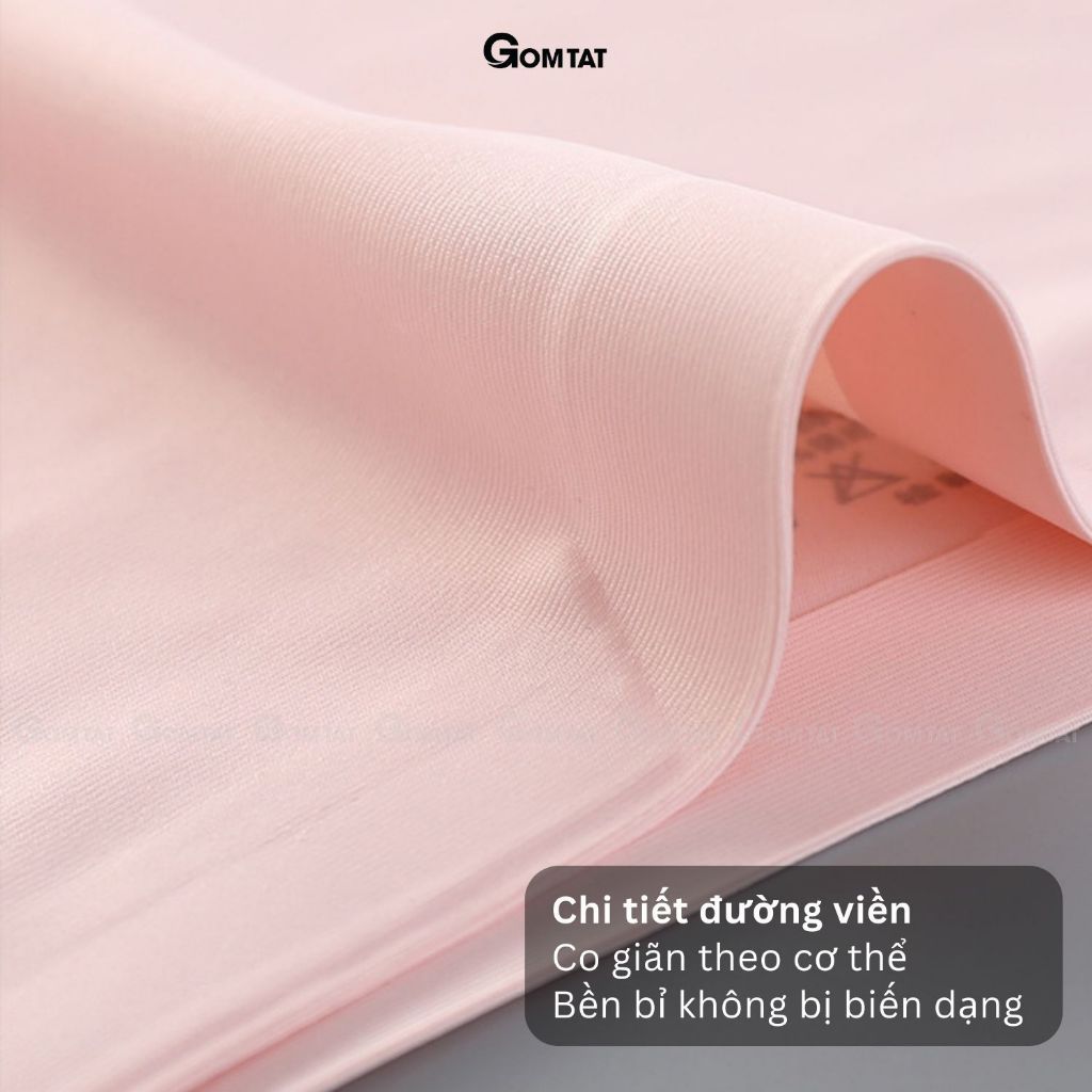 Áo bra nữ đúc su trơn GOMTAT quây ngang 2 dây, có mút đệm mỏng không gọng, chất liệu thoáng mát - SA-8881