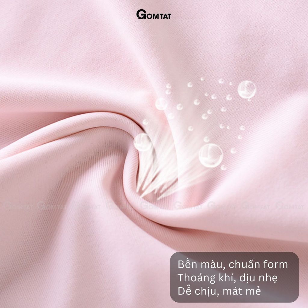 Áo bra nữ đúc su trơn GOMTAT quây ngang 2 dây, có mút đệm mỏng không gọng, chất liệu thoáng mát - SA-8881