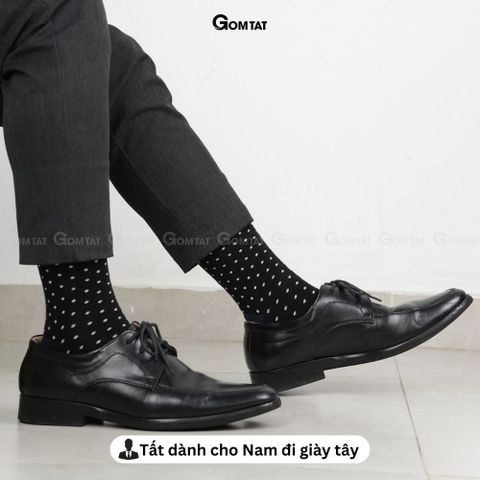  Hộp 4 đôi tất nam cổ cao công sở GOMTAT mẫu MIX06, chất liệu cotton mềm mại thoáng khí  -GOM-MIX06-CB4 