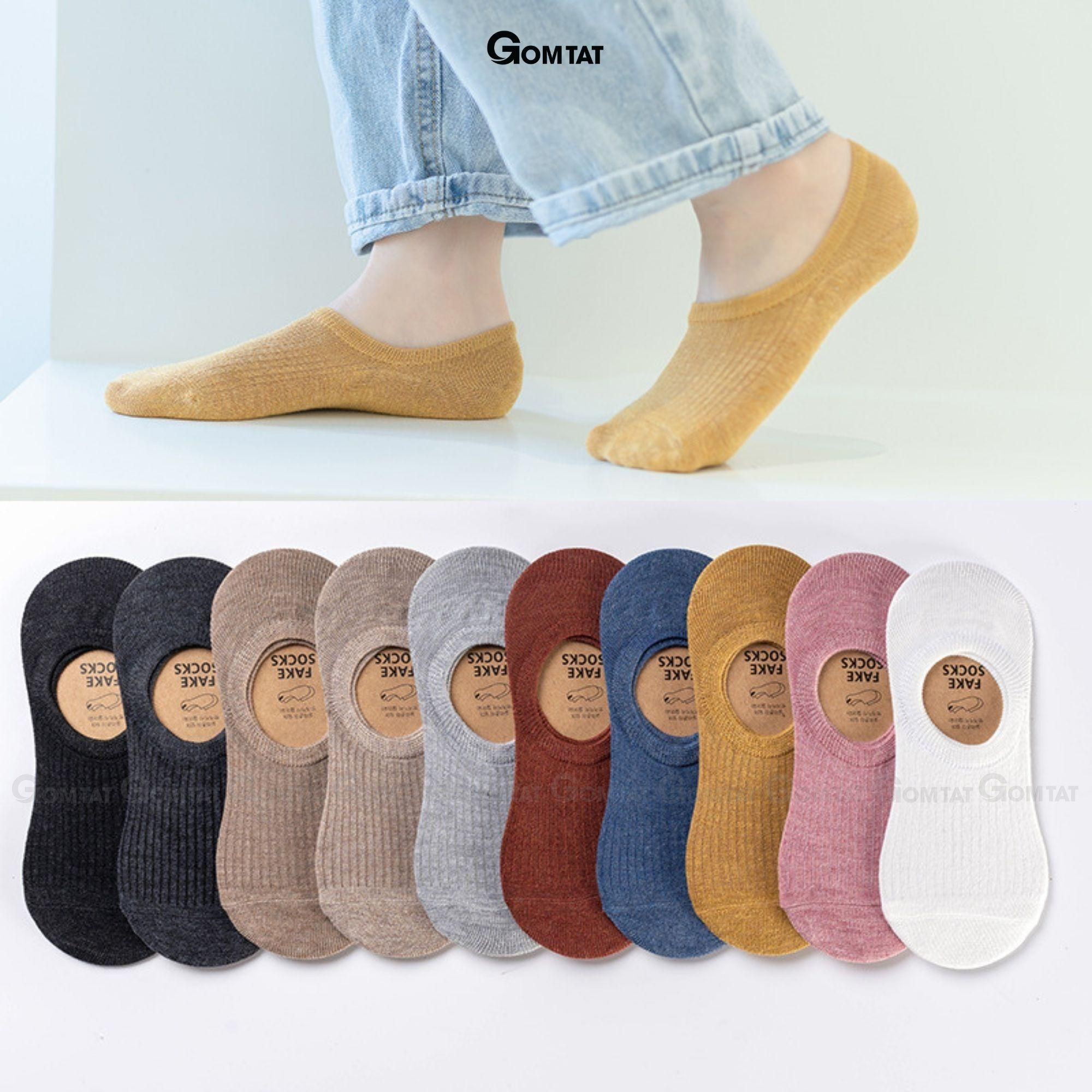 Tất lười nữ đi giày búp bê nhiều màu, vớ lười nữ chất liệu sợi cotton cao cấp có thun cổ chống tuột gót, tất lười nữ Đen, vớ nữ đi giày búp bê, Women - HAI-FIVE-2006-1DOI