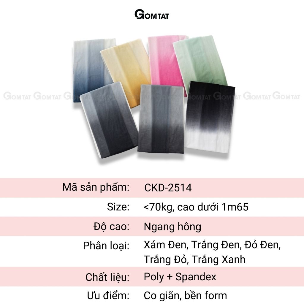 Quần tất che khuyết điểm chân GOMTAT đổi màu cá tính, tất quần nữ poly siêu dai thon chân - CKD-2514
