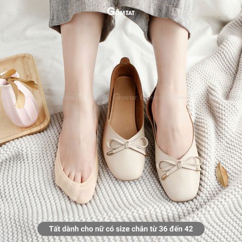  Tất nữ búp bê, vớ nữ mang giày lười, tất lười nữ, vớ lười nữ đi giày cao gót Xám, giày búp bê giấu vớ, có đệm cao su chống trượt, Voi, Đen - TNBB 