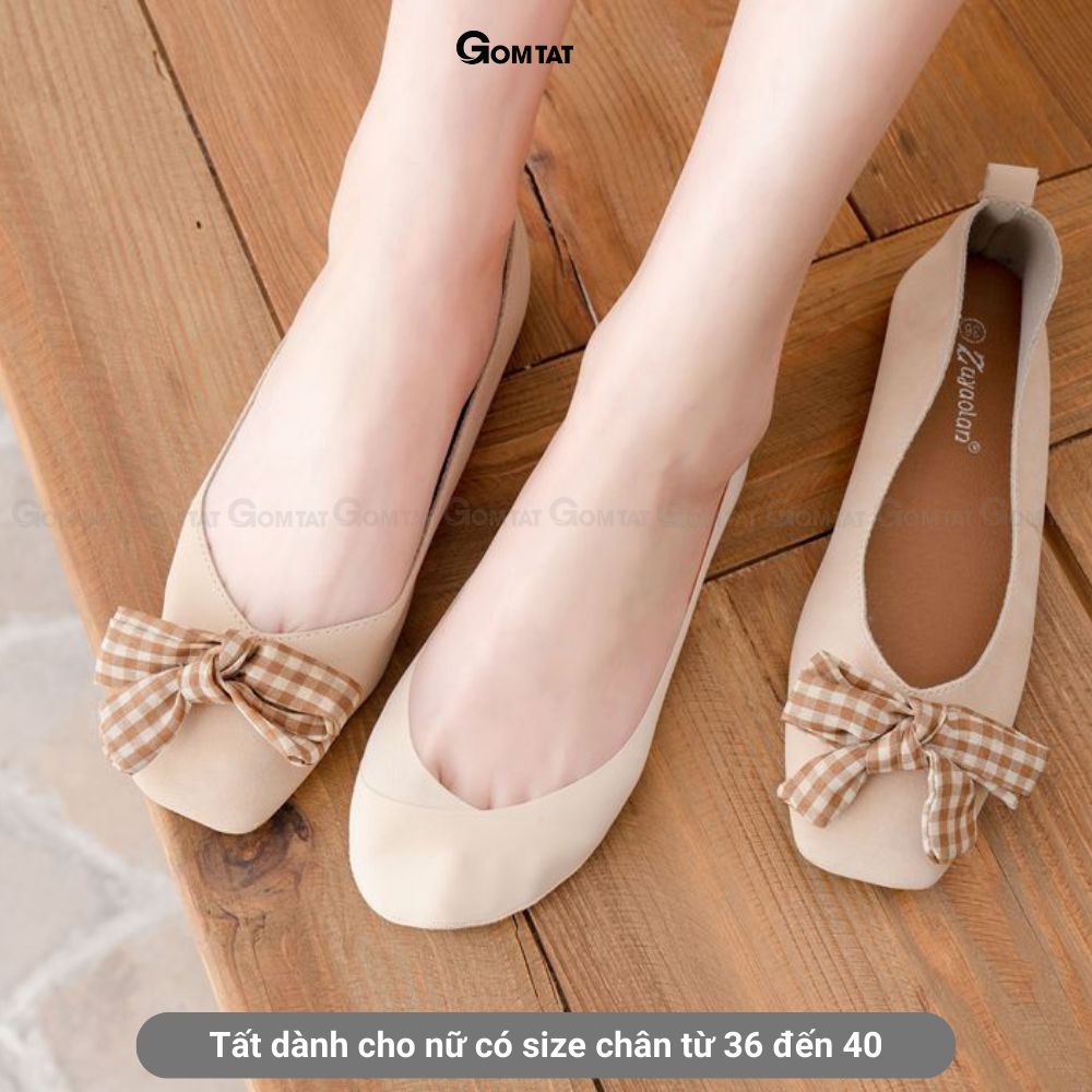 Combo 5 đôi tất lười nữ cao cấp GOMTAT, có đệm silicon chống tuột, chất liệu cotton mềm mại êm chân - SUX-1103-CB5