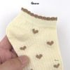 Set 5 đôi vớ nữ cổ ngắn GOMTAT họa tiết màu nâu dễ thương, chất liệu mềm mỏng thoáng mát, êm chân  -CB086