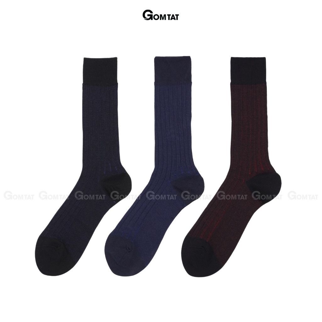 Tất đi giày tây nam công sở chất liệu cotton cao cấp, hút ẩm thoáng khí, khử mùi êm chân - IHE-2202-1DOI
