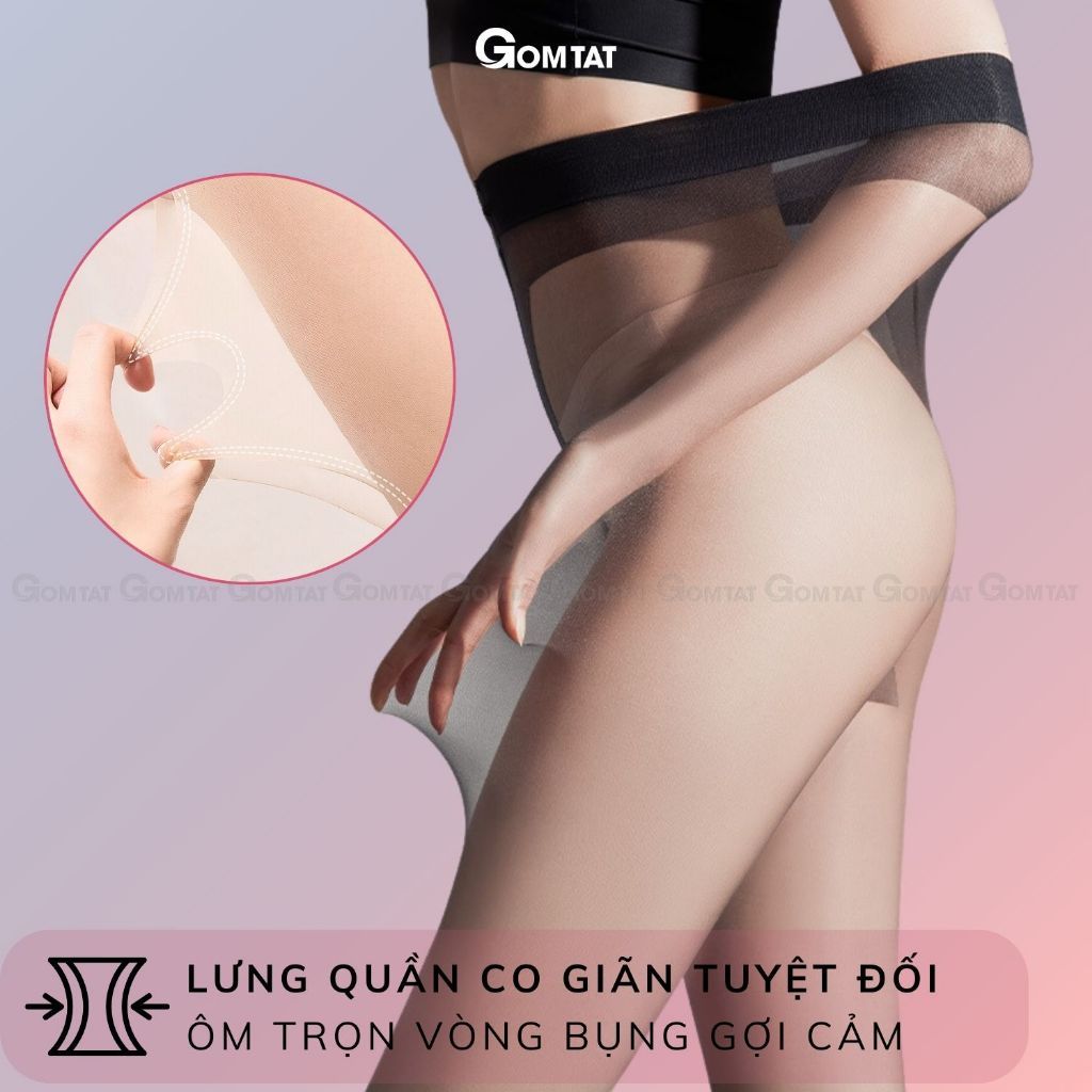 Quần tất siêu dai GOMTAT cao cấp, vớ quần siêu mỏng mịn, thon chân làm đều màu da - QT-1022
