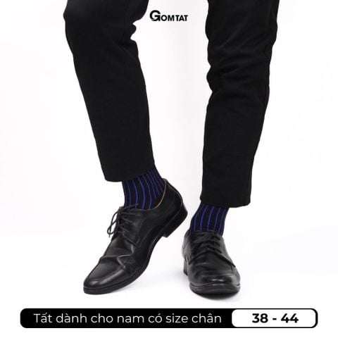 Hộp 3 đôi tất nam công sở GOMTAT cao cấp, chất liệu cotton mềm mịn, khử mùi thoáng khí êm chân - IHE-2201-CB3 