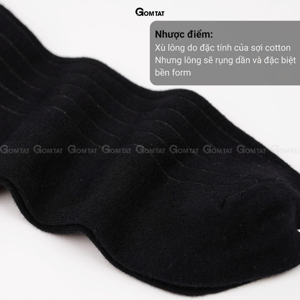 Hộp 5 đôi tất nam công sở GOMTAT mẫu gân chìm, chất liệu cotton cao cấp, hút ẩm thoáng khí - GOM-GANCHIM-5DUMAU
