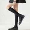 Combo 5 đôi tất lolita nữ GOMTAT cổ cao, dưới gối và qua gối trơn trắng đen, chất liệu thun lạnh mềm mịn - HOT-1805-CB5