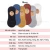 Combo 10 đôi tất nữ đi giày lười GOMTAT, có đệm silicon chống tuột gót, chất liệu cotton cao cấp - HAI-FIVE-2006-CB10