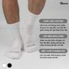 Combo 10 đôi vớ trắng GOMTAT nam nữ cổ cao, chất liệu cotton mềm mại, có lót xù êm chân - STA-5009-CB10