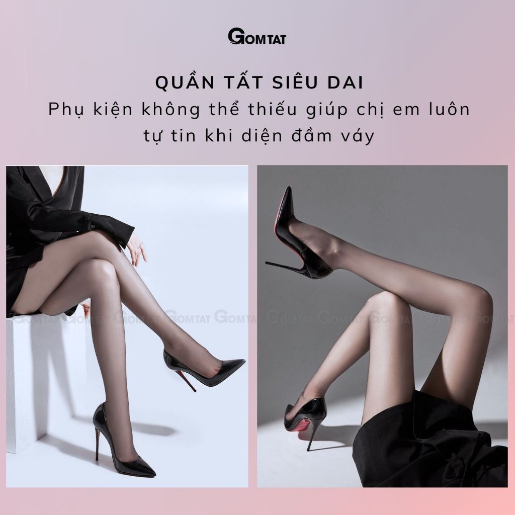 Combo 2 quần tất tàng hình làm đều màu da GOMTAT, quần vớ nữ co dãn hỗ trợ thon chân - QT-1022-CB2