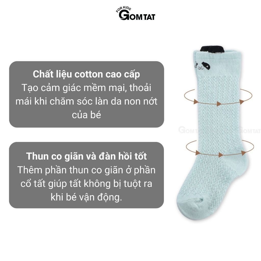 Combo 6 đôi tất lưới chống muỗi trẻ em GOMTAT vớ lưới thoáng khí hút ẩm an toàn - YIQ-W005-CB6