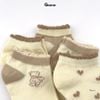 Set 5 đôi vớ nữ cổ ngắn GOMTAT họa tiết màu nâu dễ thương, chất liệu mềm mỏng thoáng mát, êm chân  -CB086