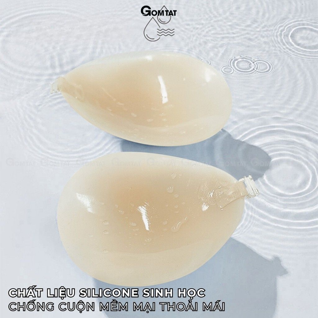 Áo dán ngực cài trước gom ngực tạo khe GOMTAT, miếng dán nâng ngực silicon viền siêu mỏng, chống thấm - SA-4951