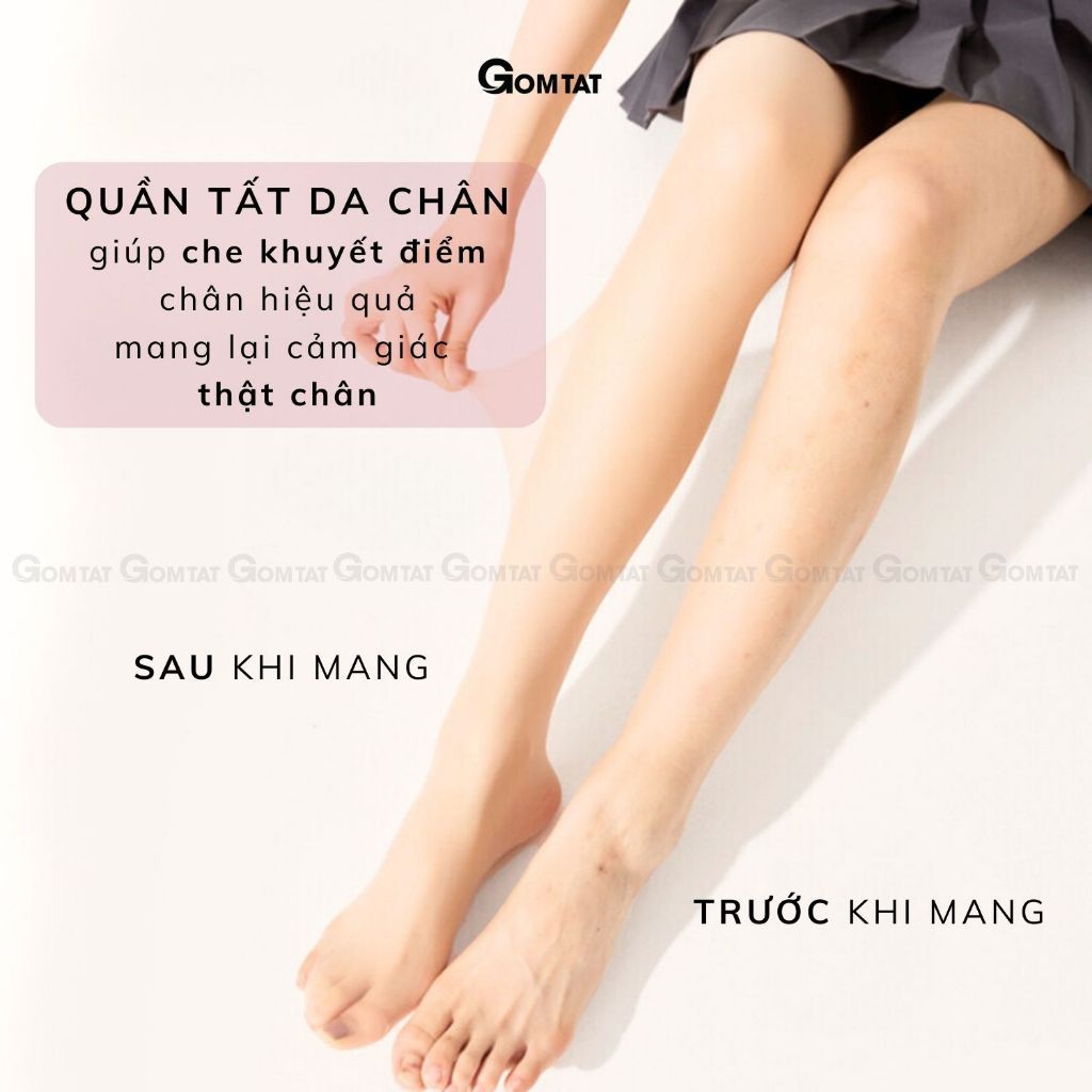 Combo 2 quần tất tàng hình làm đều màu da GOMTAT, quần vớ nữ co dãn hỗ trợ thon chân - QT-1022-CB2