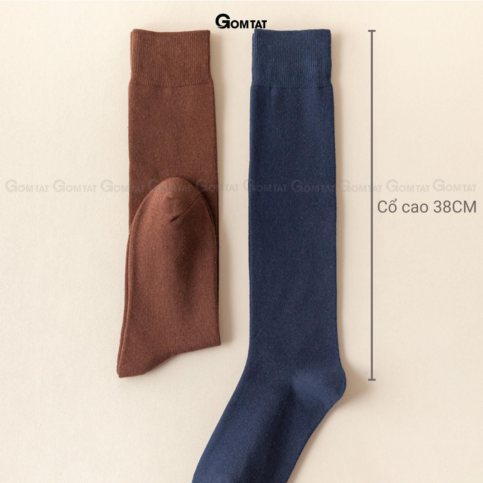Tất nam đi giày tây dài dưới gối GOMTAT, vớ dài nam chất liệu cotton mềm mịn hút ẩm, thoáng khí, khử mùi êm chân Menswear - HOT-1804-1DOI