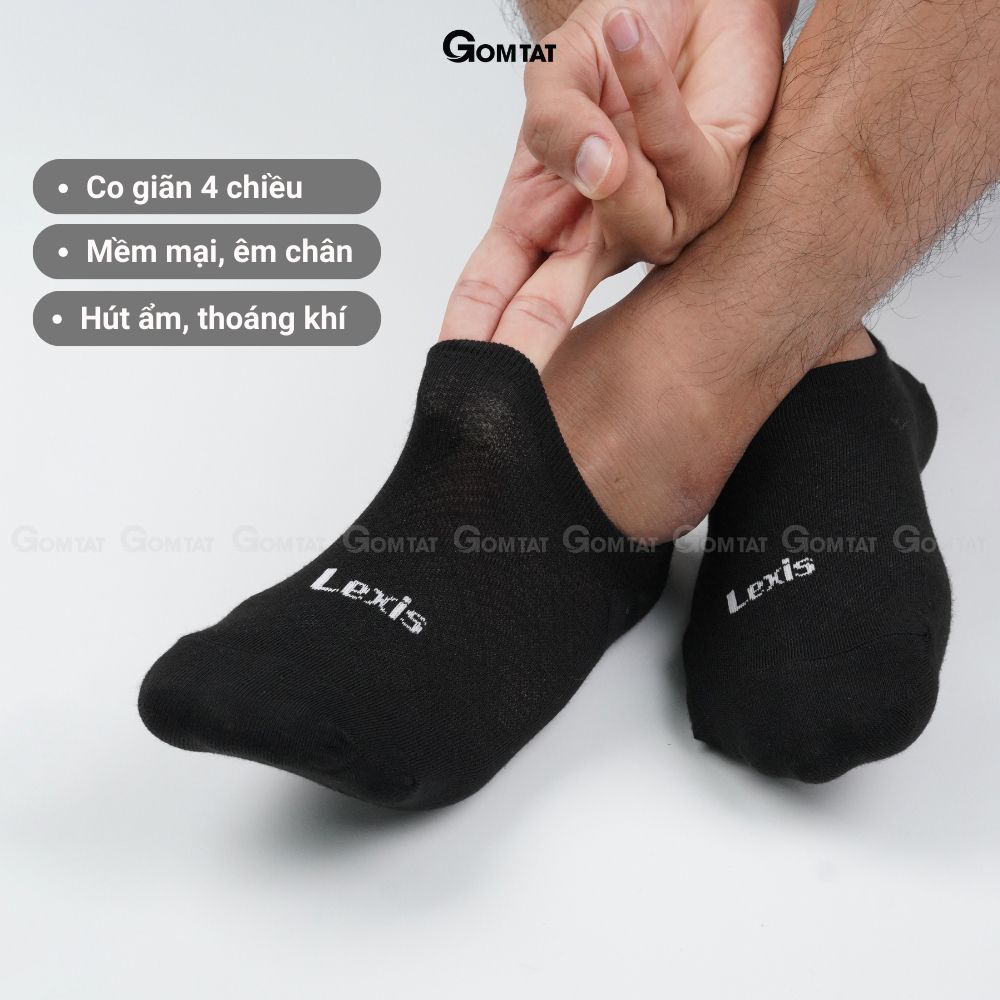 Combo 5 đôi tất nam đi giày lười GOMTAT, chất liệu cotton dày dặn thoáng khí, cực êm chân - LUXIS-S08-CB5