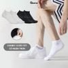 Combo 10 đôi tất cổ thấp nam nữ trơn GOMTAT, chất liệu cotton êm chân, hút ẩm thoáng khí khử mùi - GOM-KLB-TRONNGAN-CB10