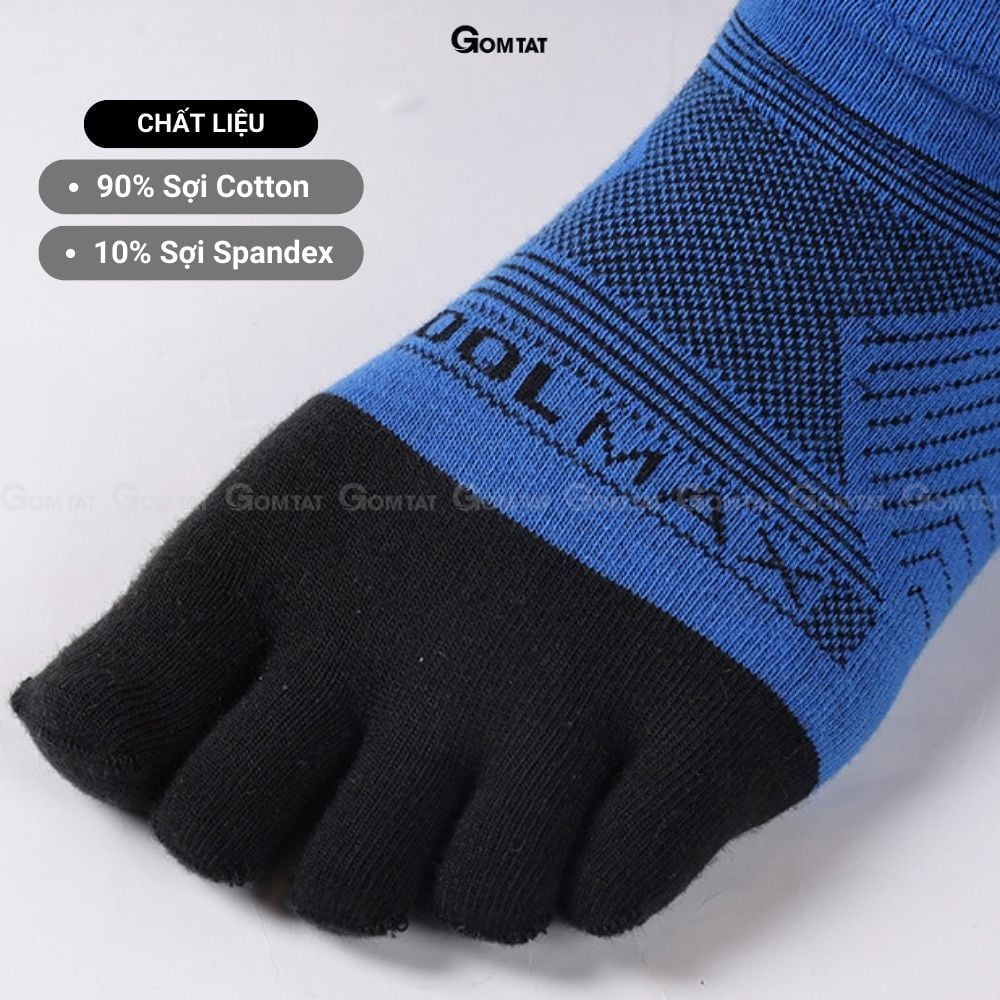 Tất chạy bộ nam nữ GOMTAT thiết kế xỏ ngón giúp vận động linh hoạt, thoáng khí, thấm hút mồ hôi  -XONGON-MAX-1203