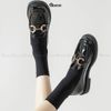 Combo 5 đôi tất lolita nữ GOMTAT cổ cao, dưới gối và qua gối trơn trắng đen, chất liệu thun lạnh mềm mịn - HOT-1805-CB5