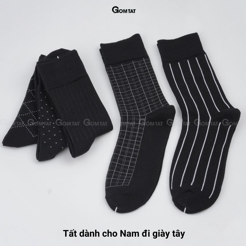 Hộp 5 đôi tất nam công sở GOMTAT mẫu MIX11, vớ đi giày tây nam chất liệu cotton cao cấp - GOM-MIX11-CB5