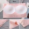 Áo bra nữ đúc su trơn GOMTAT quây ngang 2 dây, có mút đệm mỏng không gọng, chất liệu thoáng mát - SA-8881