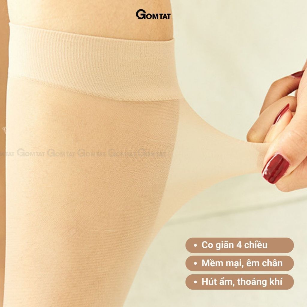 Combo 10 đôi tất che khuyết điểm cổ cao dành cho nữ GOMTAT, vớ da che khuyết điểm siêu thật chân , khó xước - D16-A099