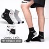 Combo 5 đôi vớ cổ cao nam nữ GOMTAT cao cấp, tất cổ cao nam nữ chất cotton mềm mịn hút ẩm thoáng khí - LUXIS-LD-S06-CB5
