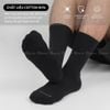 Combo 5 đôi tất đen nam nữ GOMTAT có đệm xù êm chân, sợi cotton dày dặn, khử mùi kháng khuẩn - STA-5009-CB5