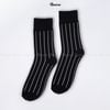 Tất nam công sở cổ cao GOMTAT, vớ đi giày tây mẫu sọc trắng đen, chất liệu cotton cao cấp Menswear - TAY-DENSOCTRANG-1DOI
