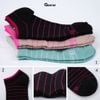 Tất nữ cổ thấp GOMTAT họa tiết kẻ sọc, chất liệu cotton hút ẩm thoáng khí khử mùi hôi  -NUNGAN-VSTAR-501-1DOI