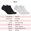 Combo 5 đôi vớ cổ thấp nam nữ trơn GOMTAT, chất liệu cotton nhẹ mềm hút ẩm thử mùi thoáng khí  - GOM-KLB-TRONNGAN-CB5