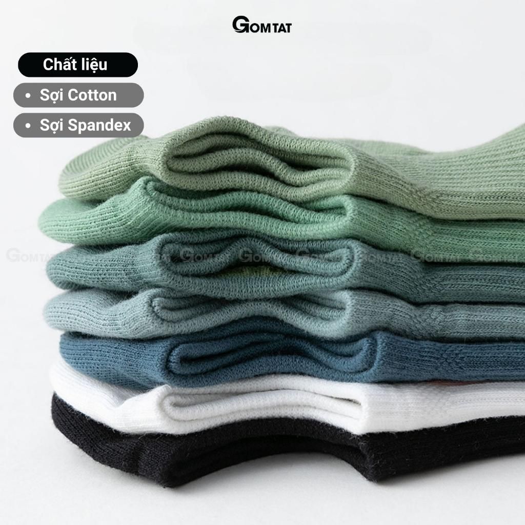 Tất lười nam GOMTAT chất liệu cotton cao cấp, Vớ đi giày lười thiết kế lưới thoáng khí, có đệm cao su chống tụt gót Menswear - HAI-MIA-1401-1DOI