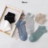 Combo 10 đôi tất nam cổ thấp GOMTAT, chất liệu cotton mặt lưới cao cấp hút ẩm khử mùi - FIVE-2002-CB10