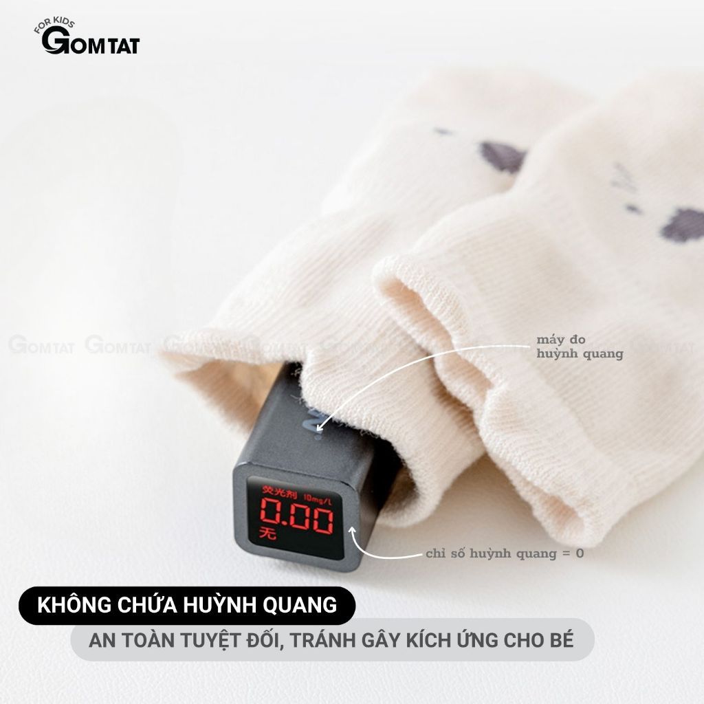 Combo 5 đôi tất tập đi chống trượt cho bé GOMTAT lót đệm silicon, an toàn cho da - YIQ-BC001-CB5