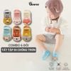 Combo 6 đôi trẻ em tập đi chống trượt GOMTAT vớ tập đi đế silicon chất liệu cotton - YIQ-C021-CB6