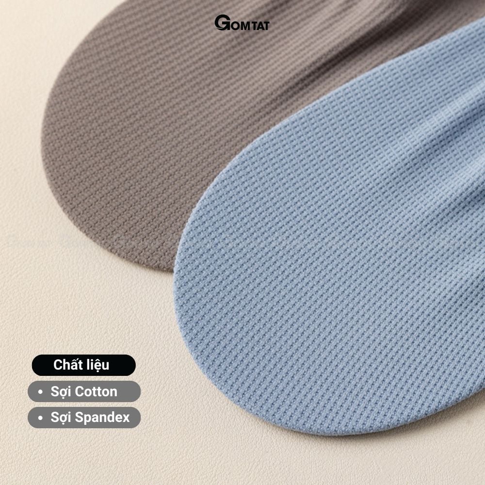 Combo 10 đôi vớ lười nam chống tuột gót GOMTAT, chất liệu cotton êm chân khử mùi kháng khuẩn - HNA-OYU-1501-CB10