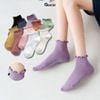 Combo 5 đôi tất nữ cổ bèo GOMTAT, vớ cổ ngắn nữ cotton hút ẩm thoáng khí mềm mịn - FIVE-2004-CB5