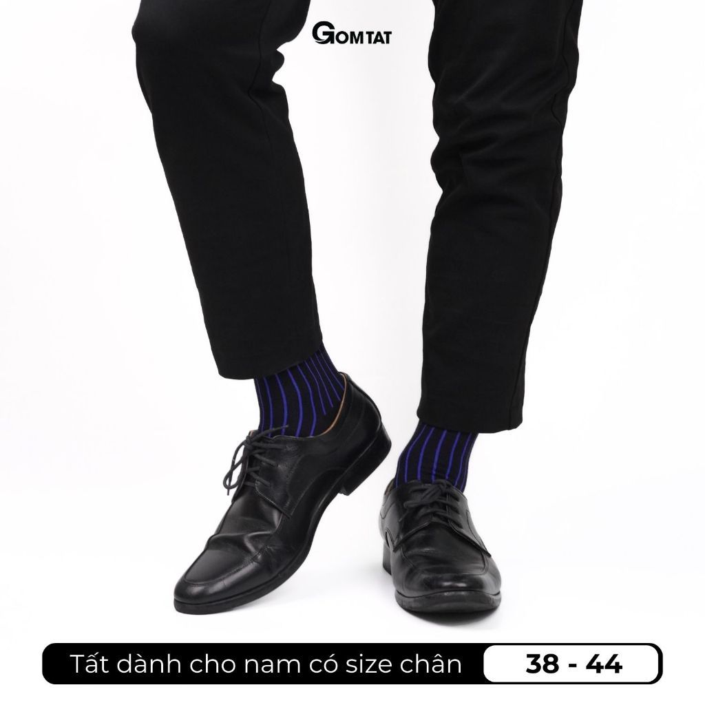 Tất cao cấp đi giày tây công sở GOMTAT, chất liệu cotton mềm mịn, khử mùi, thoáng khí - IHE-2201-1DOI