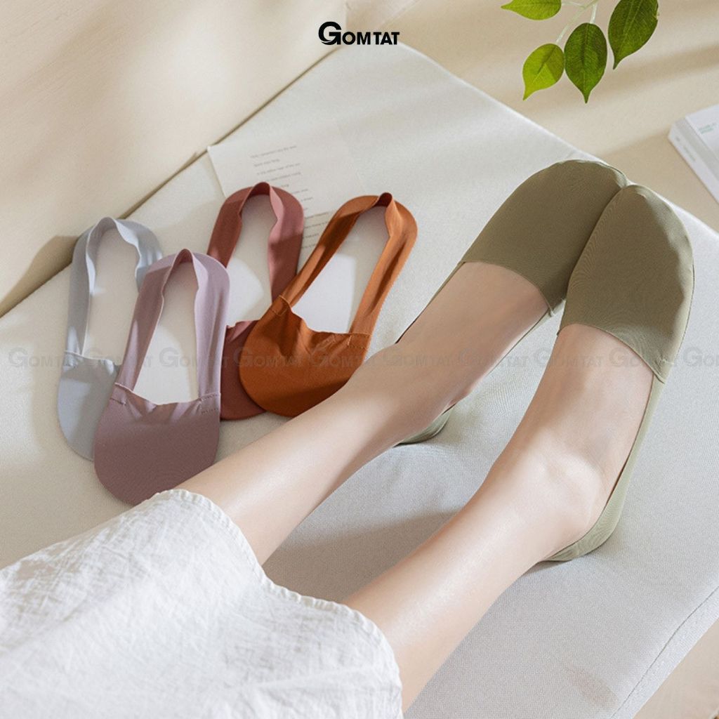 Combo 5 đôi tất đi giày búp bê nữ cao cấp GOMTAT, chất liệu cotton êm chân kháng khuẩn khử mùi  -PO-LOSOCK-LUA-3015-CB5