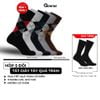 Hộp 5 đôi tất nam cao cổ đi giày tây GOMTAT hoạ tiết quả trám sợi cotton cao cấp - GOM-QUATRAM-CB5