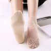 Combo 5 đôi tất nữ cổ ngắn GOMTAT họa tiết ren, vớ ren nữ đế cotton mềm mịn, thoáng khí khử mùi tốt - D16-A070-CB5