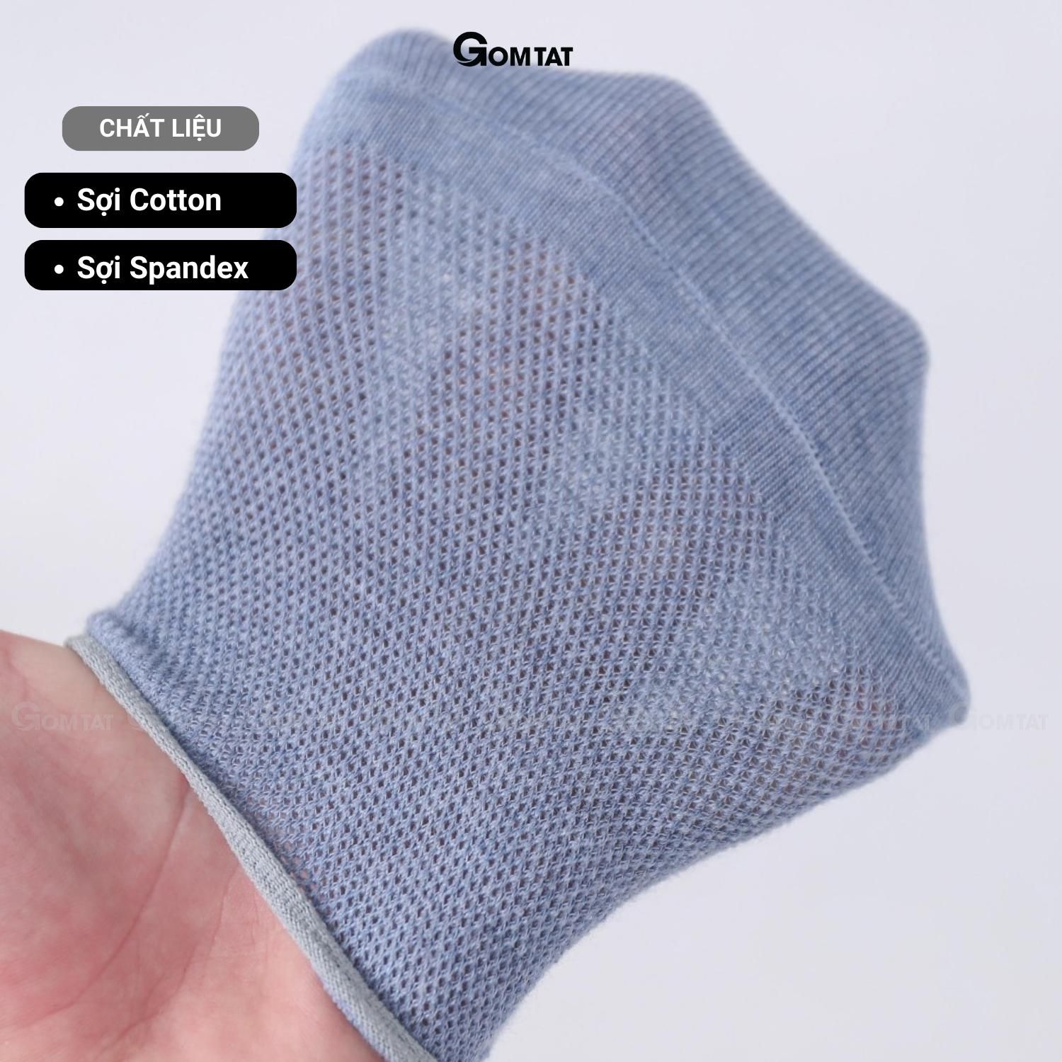 Tất nam đi giày lười cao cấp GOMTAT, vớ lười nam có đệm silicon chống tuột gót, chất liệu cotton thoáng mát Menswear - MIA-1402-1DOI